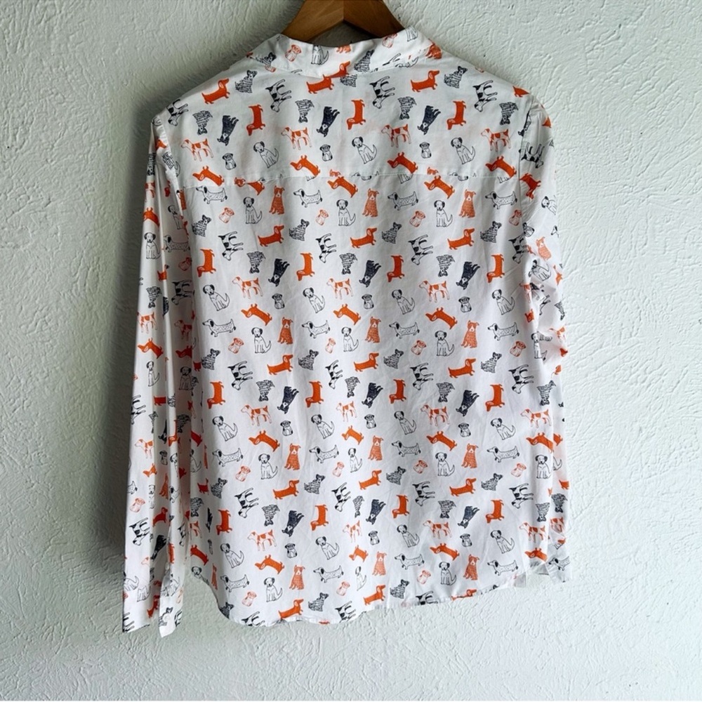 Boden Modern Classic Shirt Novelty Dog Print Sz 10 - Picture 3 of 6